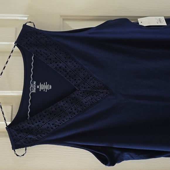 CROFT AND BARROW WOMEN'S PLUS SIZE BLUE SLEEVELESS SUMMER TOP SIZE XXL - Picture 8 of 14